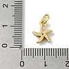 Brass Micro Pave Cubic Zirconia Charms KK-M283-22E-01-3