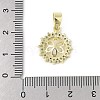 Brass Micro Pave Clear Cubic Zirconia European Dangle Charms Bails KK-K297-59G-3