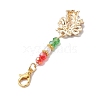 5Pcs 5 Styles Christmas Alloy Enamel Pandant Decorations HJEW-JM01948-5