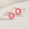 Simple and Stylish Donut Brass Stud Earrings YC2407-5