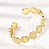 Religion Brass Open Cuff Bangles BJEW-K296-02A-G-3