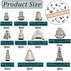  50Pcs 10 Style Tibetan Style Alloy Bead Cone & Caps FIND-NB0003-16-2