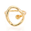 Oval Brass Cup Peg Ring Settings KK-N274-38G-2