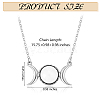 Triple Moon Goddess Cubic Zirconia Pendant Necklace JN1091F-2