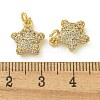 Rack Plating Brass Micro Pave Clear Cubic Zirconia Charms KK-Z067-23G-04-3