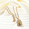 304 Stainless Steel Micro Pave Clear Cubic Zirconia Virgin Mary Pendant Box Chain Necklaces for Men NJEW-S387-01G-1