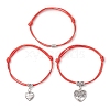 3Pcs 3 Styles Adjustable Korean Waxed Polyester Cord Bracelets for Women BJEW-JB11163-1