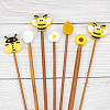 WADORN Leaf Flower Bees Silicone Knitting Needle Point Protectors DIY-WR0004-07-5