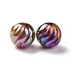 UV Plating Rainbow Iridescent Acrylic Beads PACR-H003-15-2