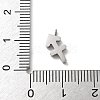 304 Stainless Steel Micro Pave Cubic Zirconia Charms STAS-Z107-09P-11-3