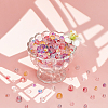   325Pcs 5 Colors Frosted Spray Painted Glass Beads Strands GLAA-PH0001-53-2