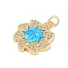 Brass Micro Pave Cubic Zirconia Pendants KK-I723-41G-2