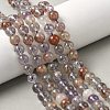 Natural Purple Phantom Quartz Purple Lodolite Quartz Beads Strands G-L644-D01-8mm-1