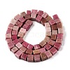 Natural Rhodonite Beads Strands G-T139-6x6-03A-2