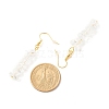 Natural Quartz Chip Beaded Dangle Earrings EJEW-JE04788-03-4