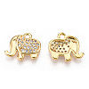 Brass Micro Pave Cubic Zirconia Charms X-ZIRC-K082-034A-2