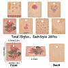 SUNNYCLUE 140Pcs 7 Style Paper Jewelry Display Cards CDIS-SC0001-05-2