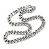 304 Stainless Steel Cuban Link Chain Necklaces for Men NJEW-D301-01P-2