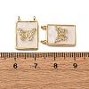 Brass Micro Pave Cubic Zirconia Pendants KK-D390-27G-05-3