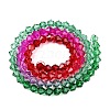 Gradient Color Baking Paint Glass Bead Strands X1-DGLA-A039-T4mm-A010-2