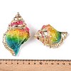 Spray Painted Natural Conch Shell Big Pendants SSHEL-N038-11A-3