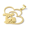 304 Stainless Steel Pendants STAS-C097-12G-2