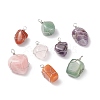 Natural Mixed Stone Pendants PALLOY-JF01784-1