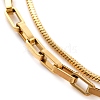 304 Stainless Steel Multi-Strand Chain Bracelets BJEW-G711-03E-G-2