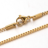 304 Stainless Steel Box Chain Venetian Chain Necklaces NJEW-I065-13A-1