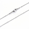 304 Stainless Steel Round Snake Chain Necklace NJEW-S420-009C-P-1