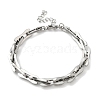 304 Stainless Steel Rectangle Link Chains Bracelets for Men & Women BJEW-D042-46P-4