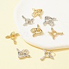 8Pcs 4 Style Rack Plating Brass Pendants KK-FS0001-17-3