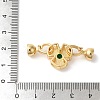 Flower Brass Shell Fold Over Clasps KK-A227-05G-3