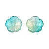 Transparent Spray Painted Glass Beads GLAA-Q089-003-G001-3