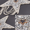 Gorgecraft 4 Pcs 4 Style Sparkling Rhinestone Iron on Patches DIY-GF0005-21-4