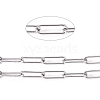 3.28 Feet 304 Stainless Steel Paperclip Chains X-CHS-L022-02P-1