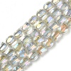 Electroplate Glass Beads Strands EGLA-Q128-06A-FR05-1