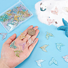   60Pcs 6 Colors Transparent Resin Pendants RESI-PH0001-69-5