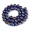 Electroplate Transparent Glass Beads Strands GLAA-T032-T10mm-AB15-2