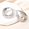 201 Stainless Steel Twist Hoop Earrings EJEW-Q026-04P-5