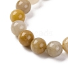 Natural Topaz Jade Beads Stretch Bracelets BJEW-I319-01N-3