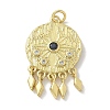 Brass Micro Pave Cubic Zirconia Pendants KK-M300-17G-1