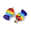 Handmade Lampwork Pendants X1-LAMP-A007-01G-05-2