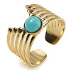 Synthetic Turquoise Finger Rings RJEW-U027-02G-04-1