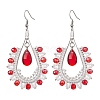 Handmade Glass Seed Beads Teardrop Dangle Earrings EJEW-MZ00296-01-1