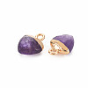 Natural Amethyst Charms G-N326-121-03-3