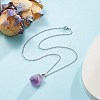 Natural Amethyst Nugget Pendant Necklaces NJEW-JN04322-6