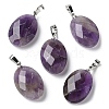 Natural Amethyst Pendants G-E603-03P-02-1