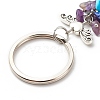 Natural & Synthetic Gemstone Beaded Keychain KEYC-JKC00345-02-4