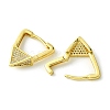 Brass with Cubic Zirconia Hoop Earrings EJEW-K267-04G-2